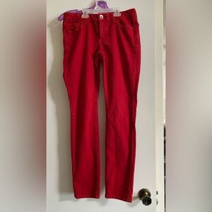 Banana Republic women’s Bold Red jeans, size 26 petite